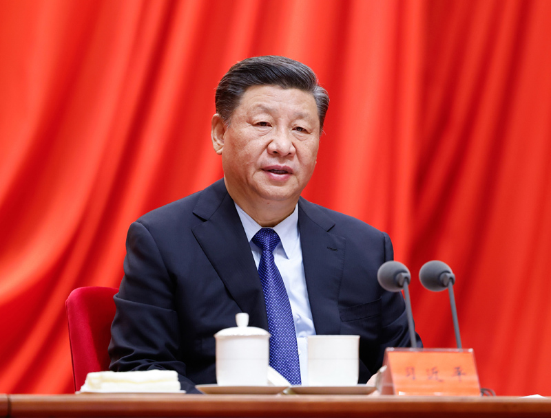 2月20日，党史学习教育动员大会在北京召开。中共中央总书记、国家主席、中央军委主席习近平出席会议并发表重要讲话。新华社记者 黄敬文 摄